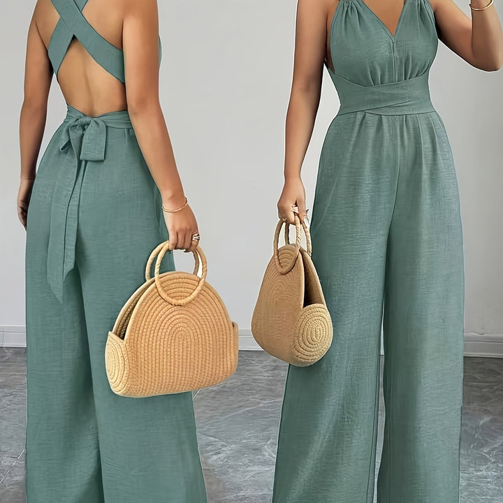 Emily | Elegant Linen and Cotton Jumpsuit