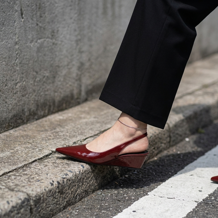 Elena | Elegant Slingback Wedge Heels