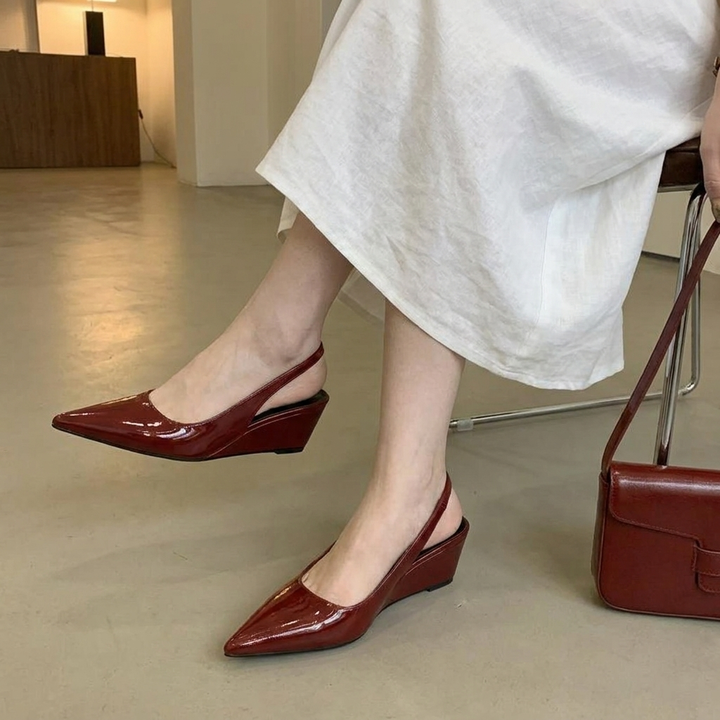 Elena | Elegant Slingback Wedge Heels