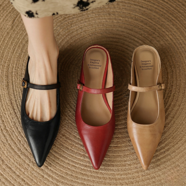 Neok Genuine Leather Mules