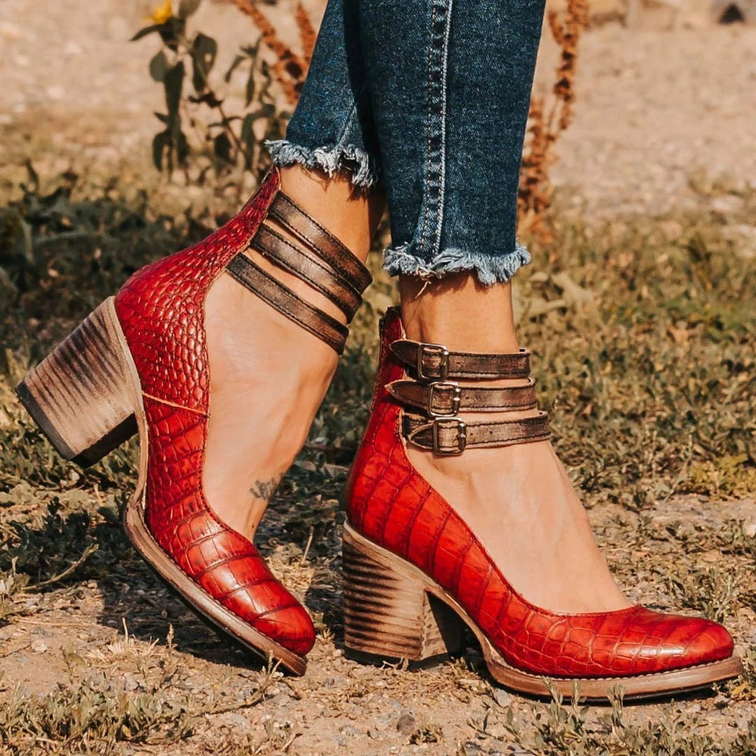 Dorothy | Buckle Strap Block Heel