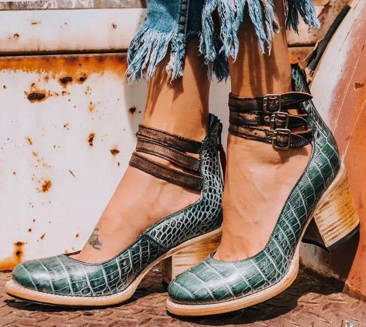 Dorothy | Buckle Strap Block Heel