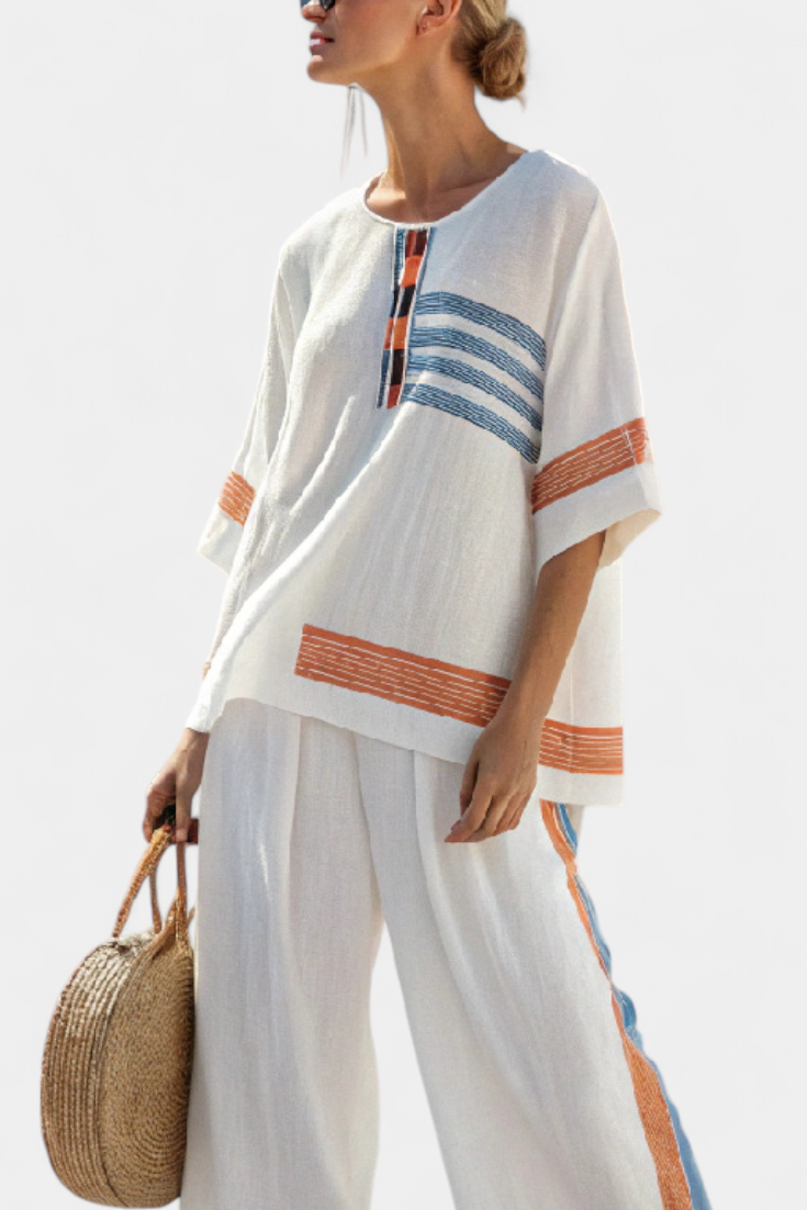 Donatella - Orange Trouser Set