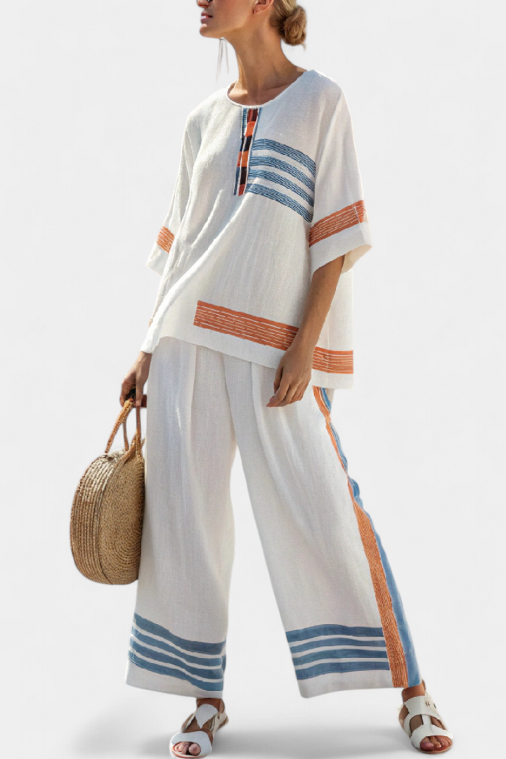 Donatella - Orange Trouser Set