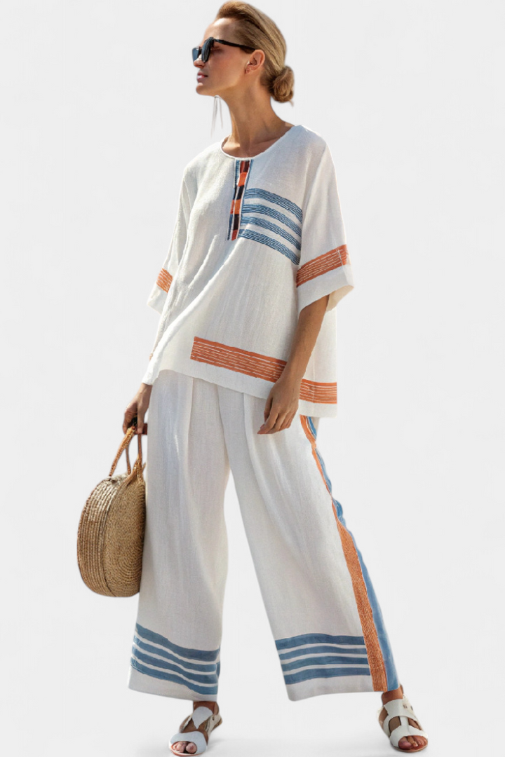 Donatella - Orange Trouser Set