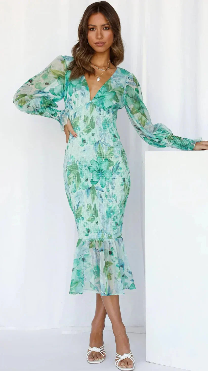 Julia | Women's Wedding Guest Floral Dress Evening
