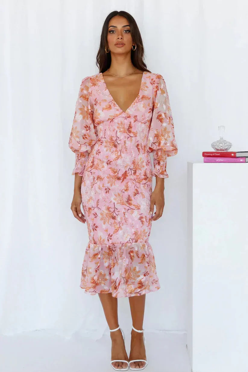 Julia | Women's Wedding Guest Floral Dress Evening