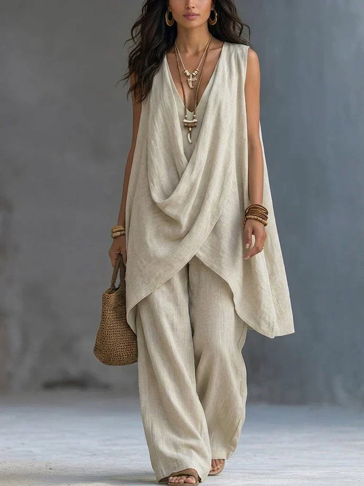 Zelene - Cotton and Linen Two-Piece Set