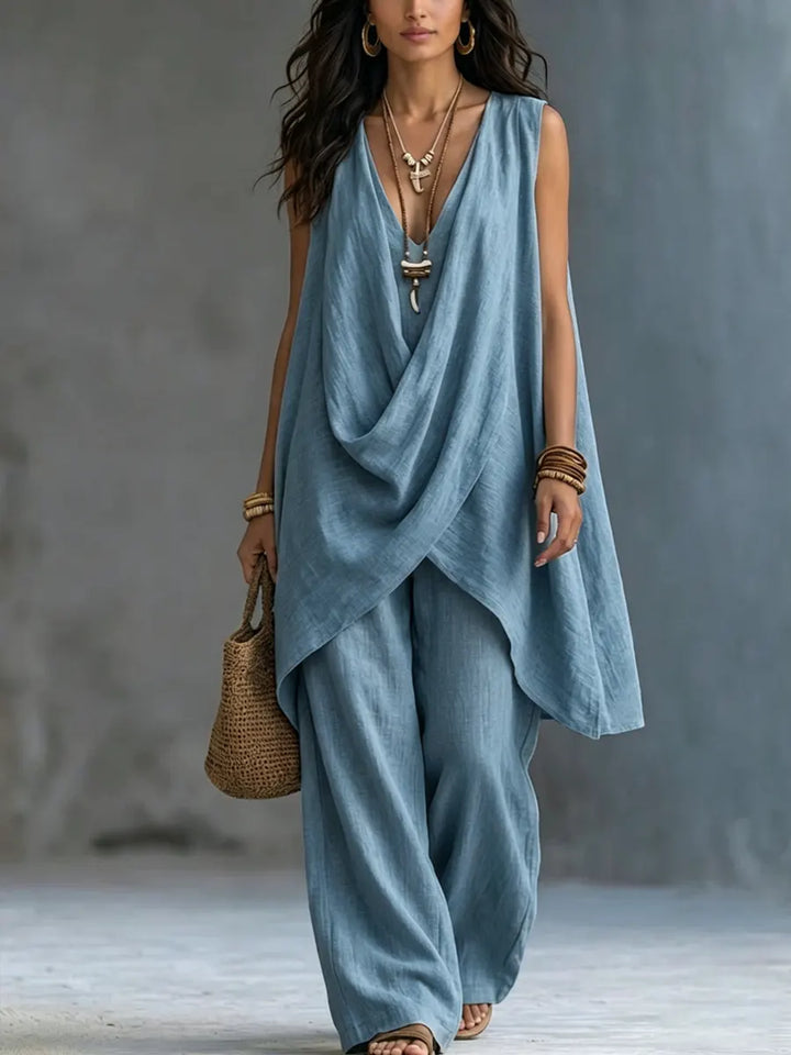 Zelene - Cotton and Linen Two-Piece Set