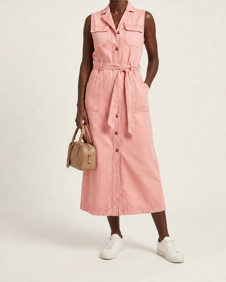 Ines | Classic Denim Maxi Dress