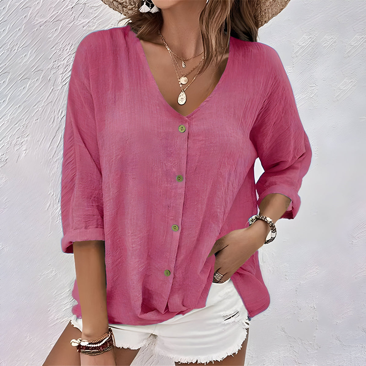 Marcia™ | Relaxed Button-Up Blouse