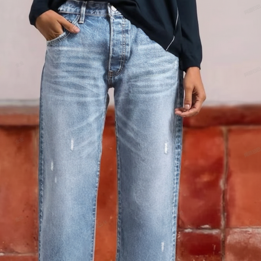 Aberjean™ Retro Cropped Straight Jeans — Vintage-Inspired Denim with a Modern Cropped Fit