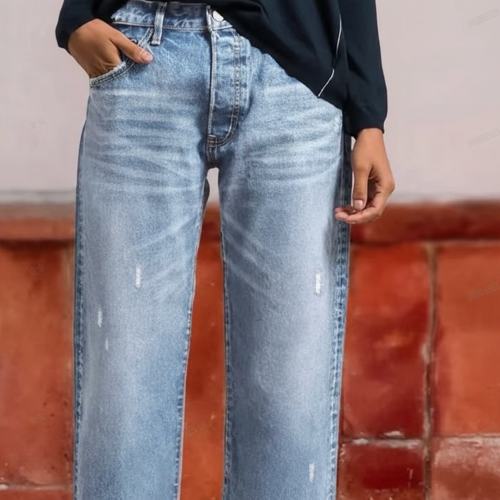 Aberjean™ Retro Cropped Straight Jeans — Vintage-Inspired Denim with a Modern Cropped Fit