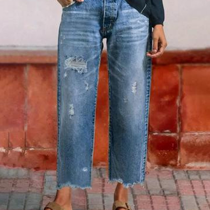 Aberjean™ Retro Cropped Straight Jeans — Vintage-Inspired Denim with a Modern Cropped Fit