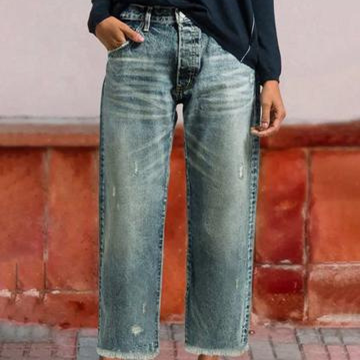 Aberjean™ Retro Cropped Straight Jeans — Vintage-Inspired Denim with a Modern Cropped Fit