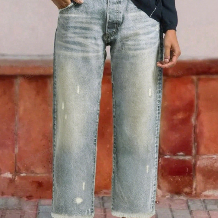 Aberjean™ Retro Cropped Straight Jeans — Vintage-Inspired Denim with a Modern Cropped Fit
