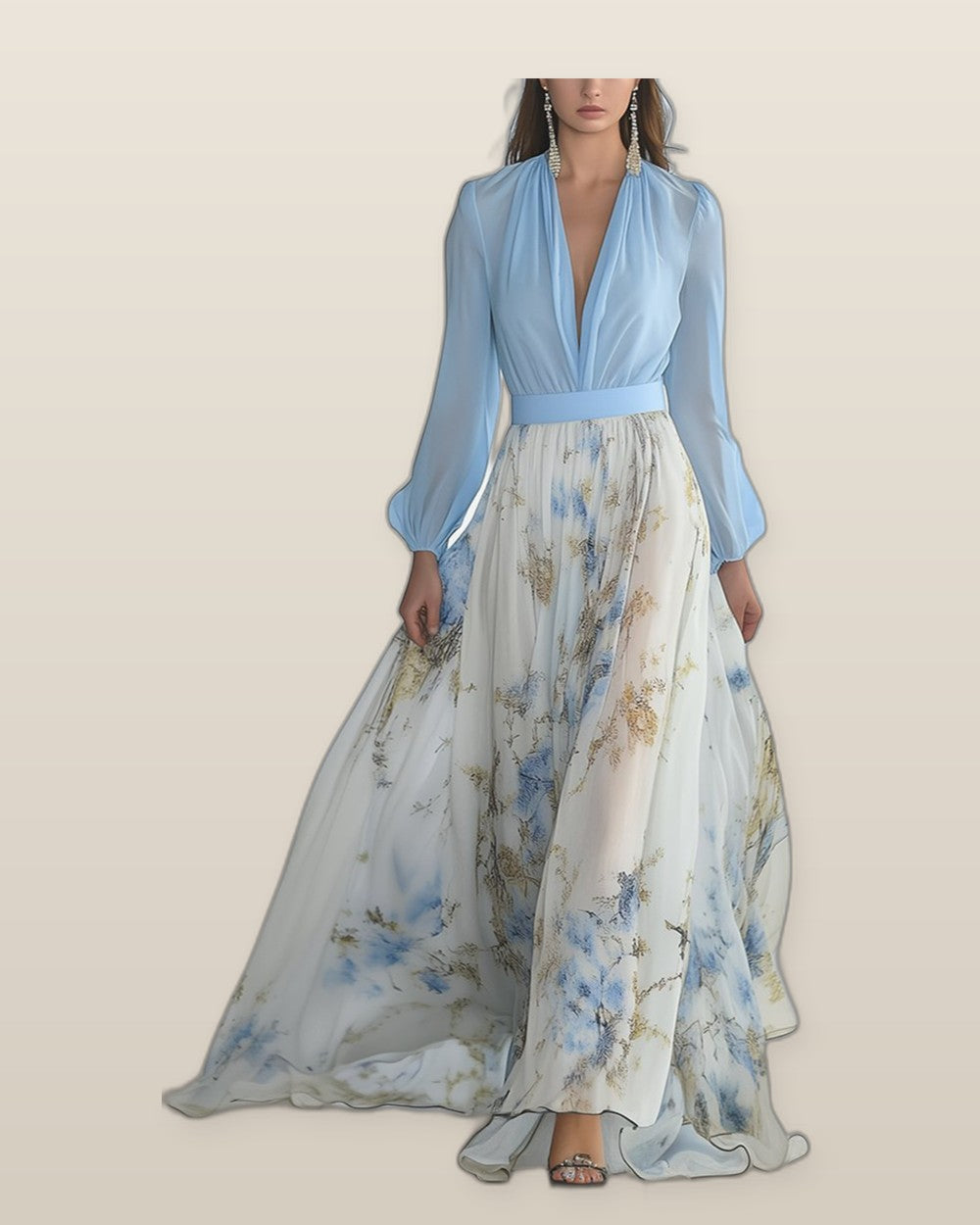 Wedding dress greige