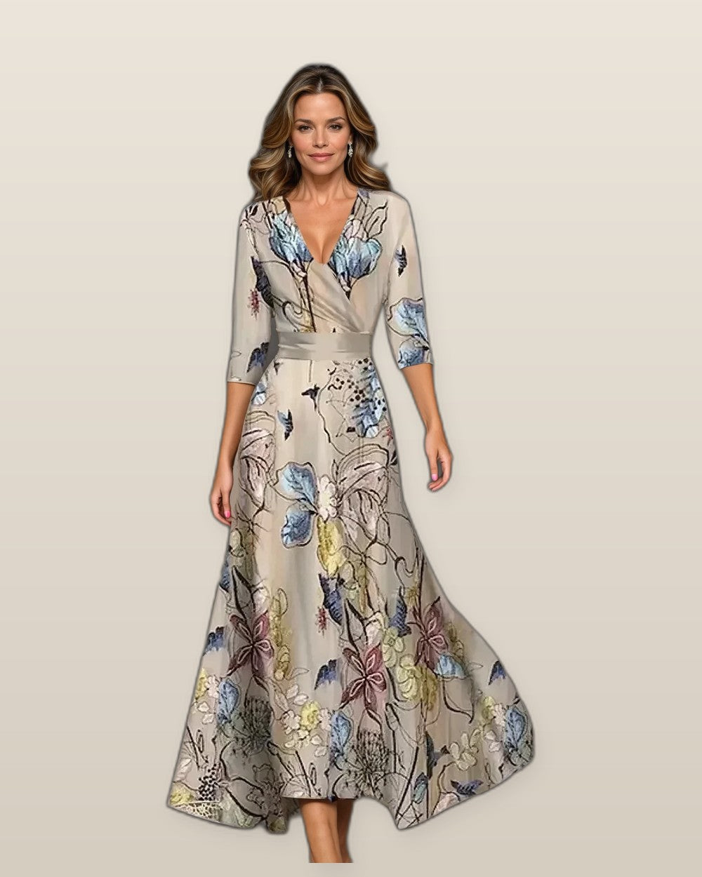 Wedding dress greige