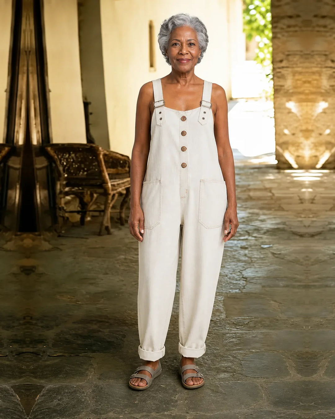 Alicia | Vintage Denim Overall with Adjustable Straps